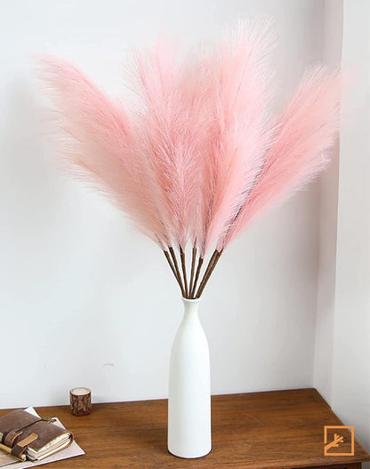 ZIFTY 7-Pcs 38"/3.1FT Faux Pampas Grass Large Tall Fluffy Artificial Fake Flower Bedroom Decor Boho Decor Bulrush Reed Grass for Vase Filler Farmhouse Home Wedding Decor (Beige Mixed)