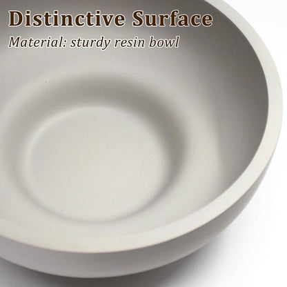 LIN CHUAN Large Decorative Bowl, Fruit Bowl for Kitchen Counter, Modern Resin Bowl for Home Decor, Key Holder for Entry Table, Sand Beige