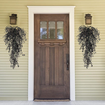 RECUTMS Fake Hanging Plants Artificial Ferns for Outdoor Hanging Faux Plants Vine Ivy Faux Fern Hanging Vines Wall Plants for Home Garden Party Wedding Decor (White 4P)