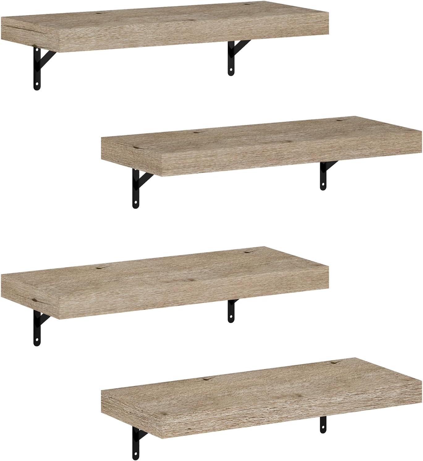 Furinno Rossi 5-Tier Wall Mount Floating Radial Corner Shelf, White