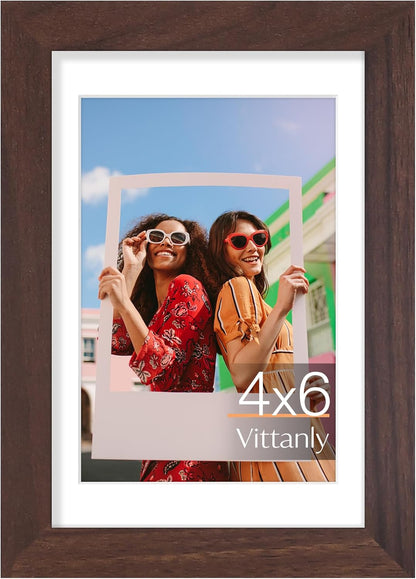 Vittanly 11x14 Picture Frame, Display Pictures 8x10 with Mat or 11x14 without Mat, Photo Frame for Wall Mounting, Black, 1 Pack - Colors B