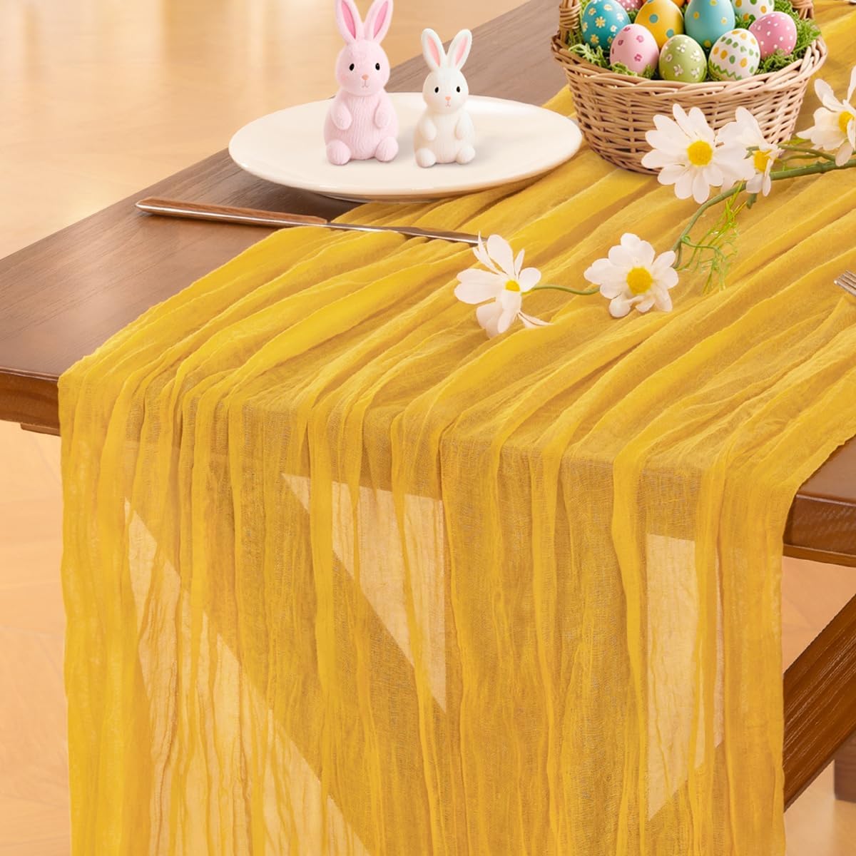 Socomi 3pcs Sage Green Cheesecloth Table Runner Summer Boho Rustic Gauze 120 inch 10FT Cheese Cloth Sheer Runner for Wedding Party Baby Shower Home Decor Holiday Decorations