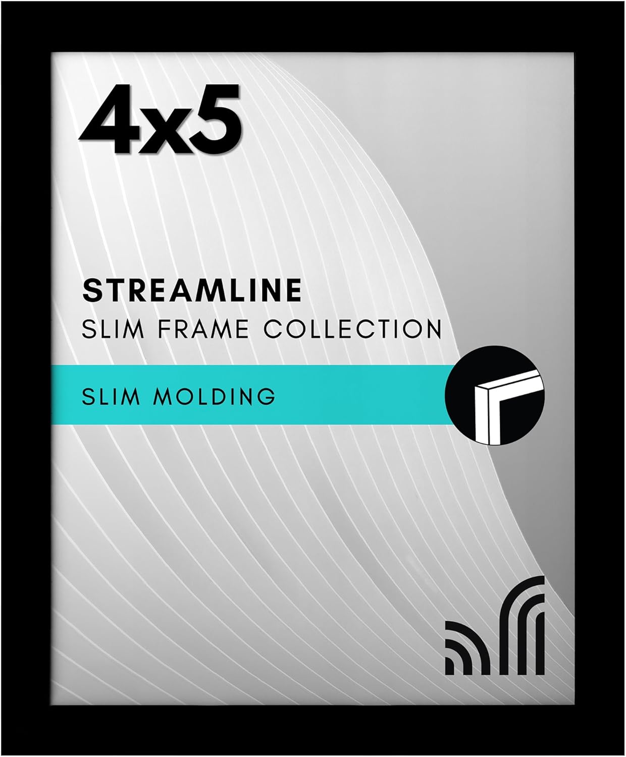 Americanflat 24x36 Poster Frame with Polished Plexiglass - Streamline Collection - Thin Border Picture Frame for Wall Display - Hanging Hardware Included - Black - Colors D
