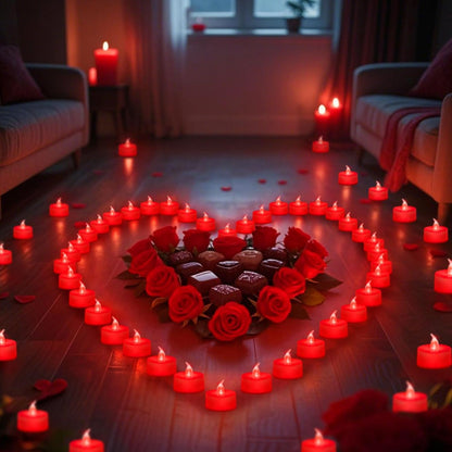 LED Tea Lights - 12 Pack Flameless Battery Operated Candles, 200+ Hours Flickering Warm White, Realistic Fake Tealights for Weddings, Home Decor, Parties, and Sweetest Day