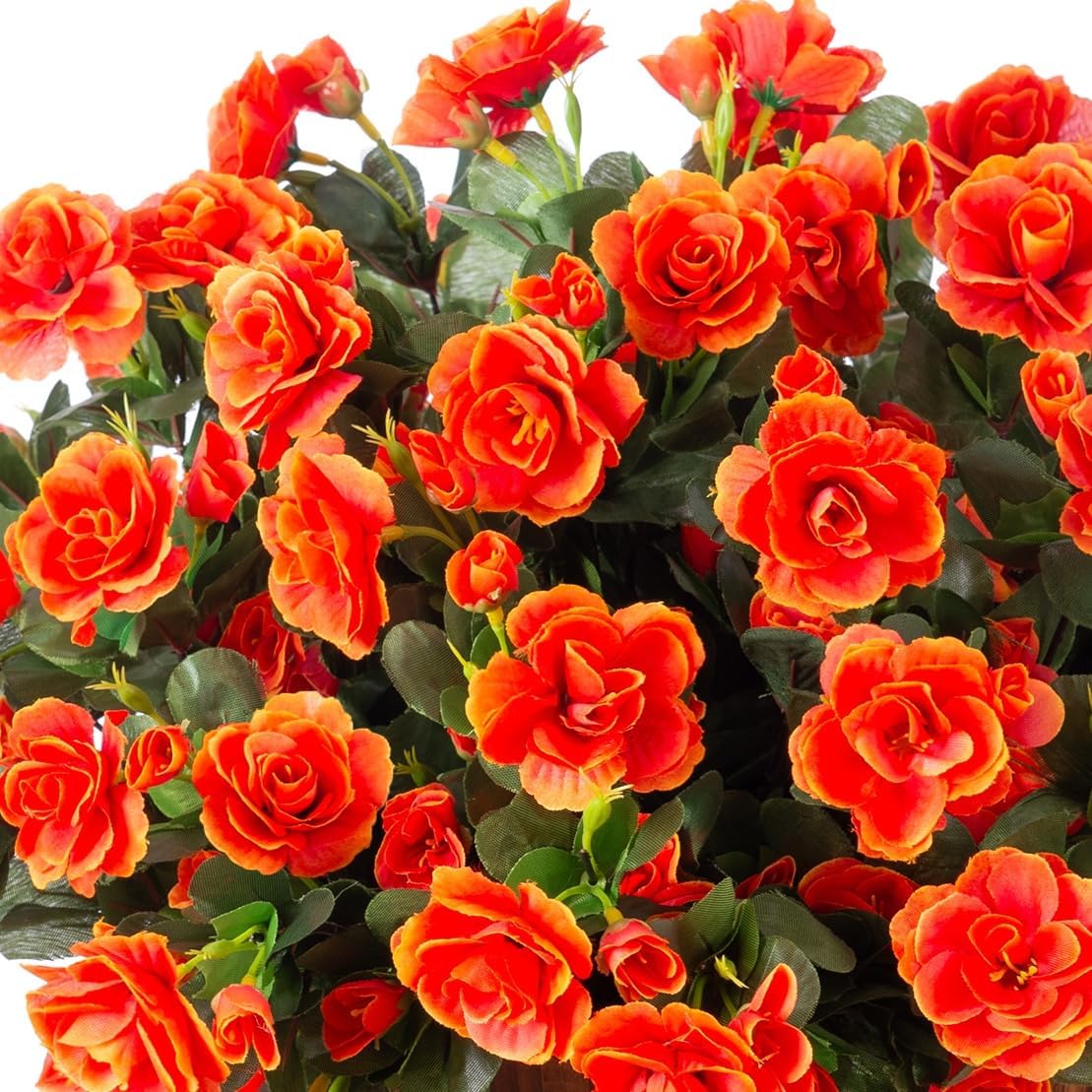 Ivydale Artificial Fake Flowers Plants for Outdoor Outside Spring Decor, Faux Silk Yellow Camellia UV Resistant Look Real for Planter Pot Porch Patio Balcony Garden Yard, 3 Large Bundles