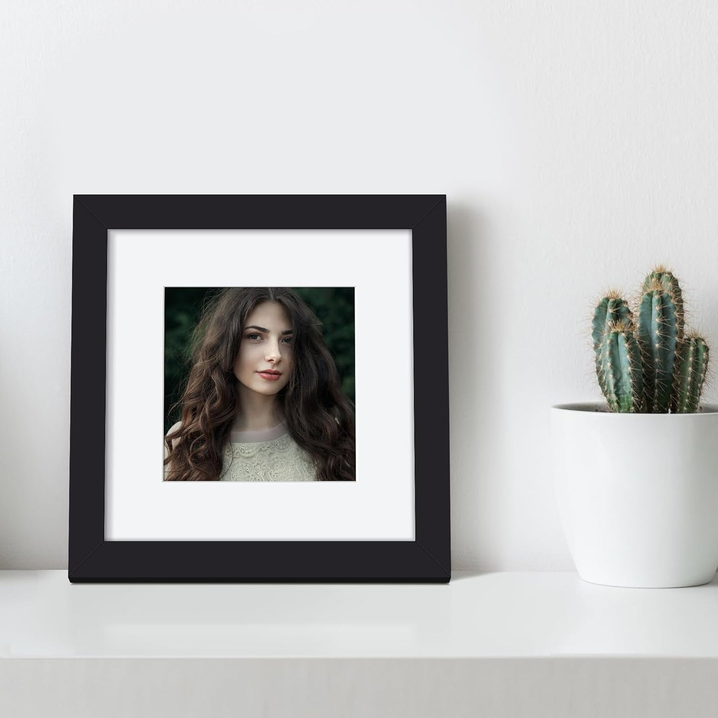 upsimples 8x10 Picture Frame, Display Pictures 5x7 with Mat or 8x10 Without Mat, Wall Hanging Photo Frame, Black, 1 Pack - Colors B