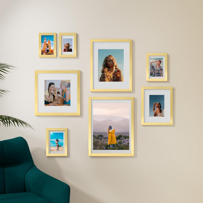 Vittanly 11x14 Picture Frame, Display Pictures 8x10 with Mat or 11x14 without Mat, Photo Frame for Wall Mounting, Black, 1 Pack - Colors A