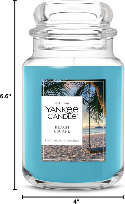 Yankee Candle Ocean Air Scented Candle, 22oz Large Jar with up to 150 Hour Burn Time, Giftable