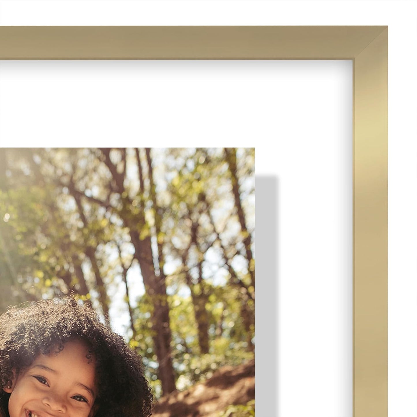 Americanflat Aluminum 11x14 Floating Picture Frame with Shatter-Resistant Glass - Use as 8x10 Picture Frame or Display 11x14 Photo - Signature Float Collection - Photo Frames for Wall Display - Black