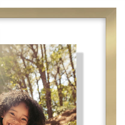 Americanflat Aluminum 11x14 Floating Picture Frame with Shatter-Resistant Glass - Use as 8x10 Picture Frame or Display 11x14 Photo - Signature Float Collection - Photo Frames for Wall Display - Black