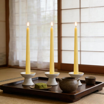 12-Pack Olive Green Taper Candles, 10 Inch Unscented Dripless Candlesticks, Long-Lasting Burn Time of 7-8 Hours, Perfect for Christmas Home Décor Spring and St. Patrick's Day
