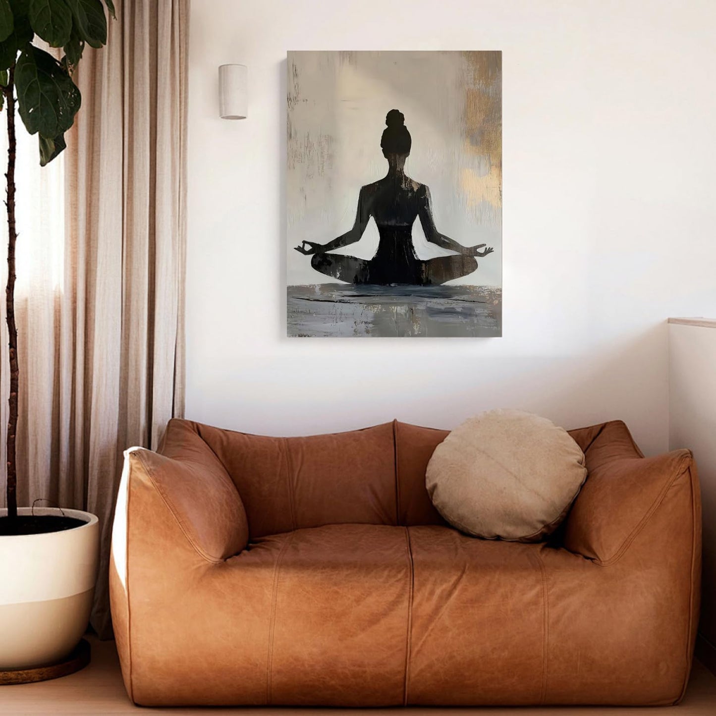 GELDSTEI Calm Zen Botanical Canvas Wall Art, White Lotus Blooming on Stones in Water Aesthetic Pictures, Yoga Spa Meditation Room Decor, Modern Spiritual Poster Prints for Zen Office Framed Set of 3, Each 12x16 Inch