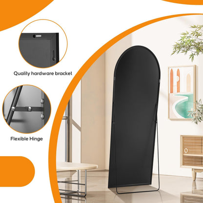 Mirror Full Length, Upgraded 16"x59" Body Wall Mirrors with Shatter-Proof Glass, Floor Standing, Hanging or Leaning, Tall Mirror with Stand Aluminum Alloy Frame for Bedroom Cloakroom