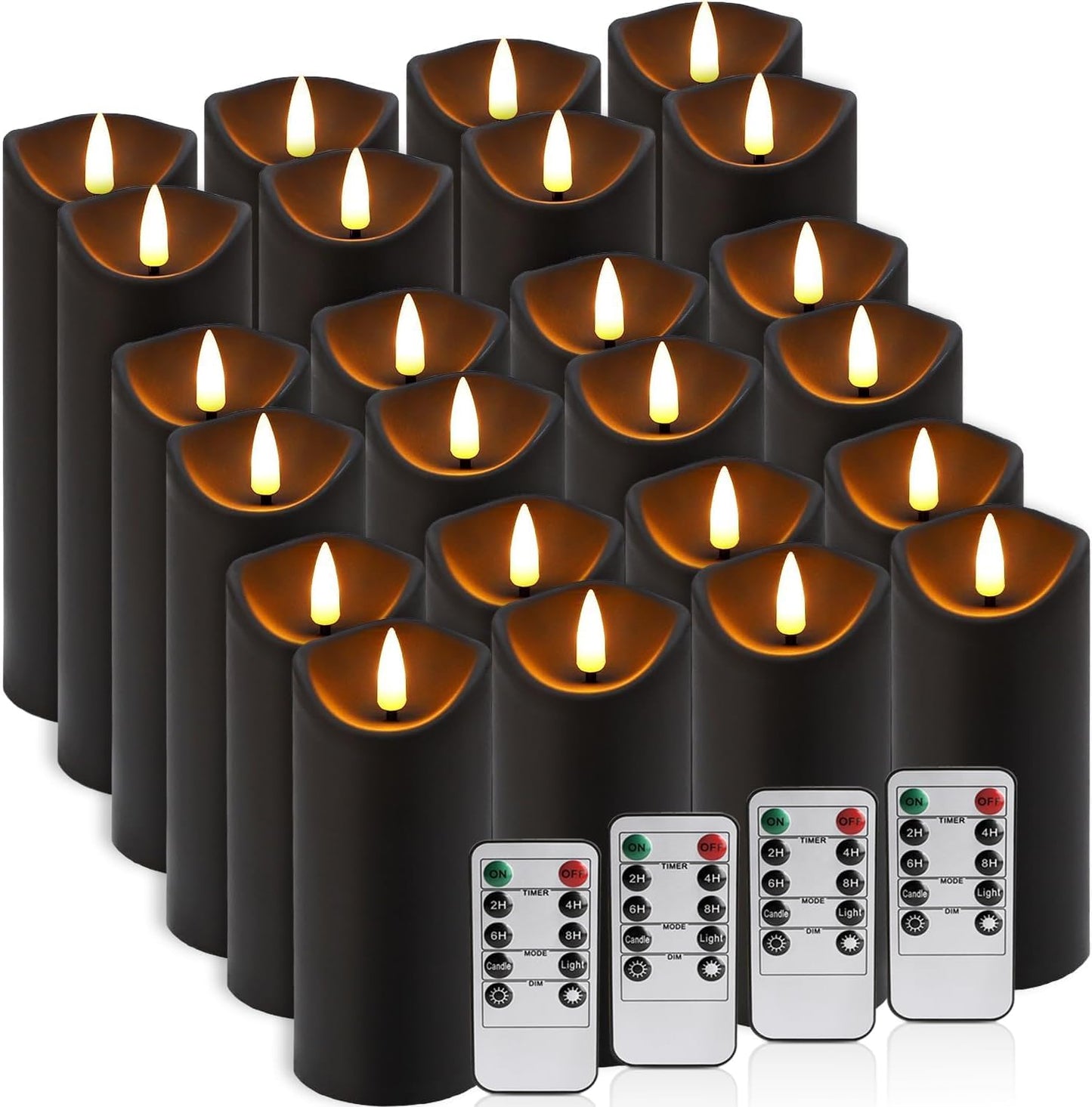 48- Pack of 3 Sizes of LED Flameless Candles.This Candle is Suitable for café, Fancy Restaurant, Bookstore and Other Scenes to Create a Relaxing and Romantic Atmosphere.