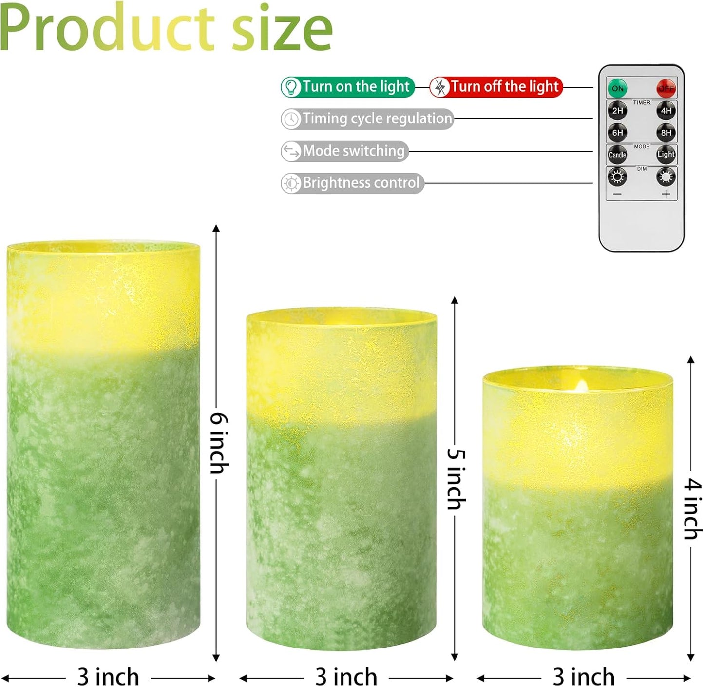 ANGELLOONG Flickering Flameless Candles, Realistic Battery Operated Candles with Remote and Timer, Set of 3 LED Candles for Room Fall Home Wedding Decor Centerpieces Table Party Valentines Decorations