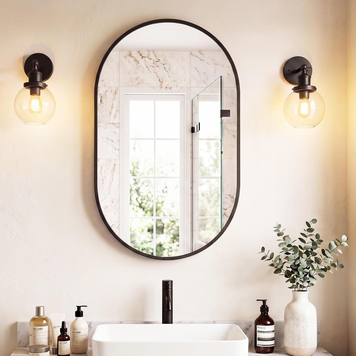 Sweetcrispy 20"x30" Arched Gold Bathroom Mirrors for Wall, Bathroom Mirrors for Over Sink, Metal Framed with HD Shatter-Proof Glass for Entryway, Living Room, Bedroom