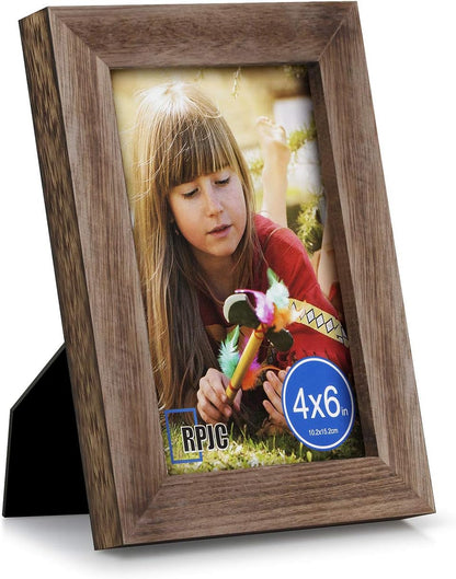 RPJC 5x7 Picture Frames Made of Solid Wood High Definition Glass for Table Top Display and Wall Mounting Photo Frame Black