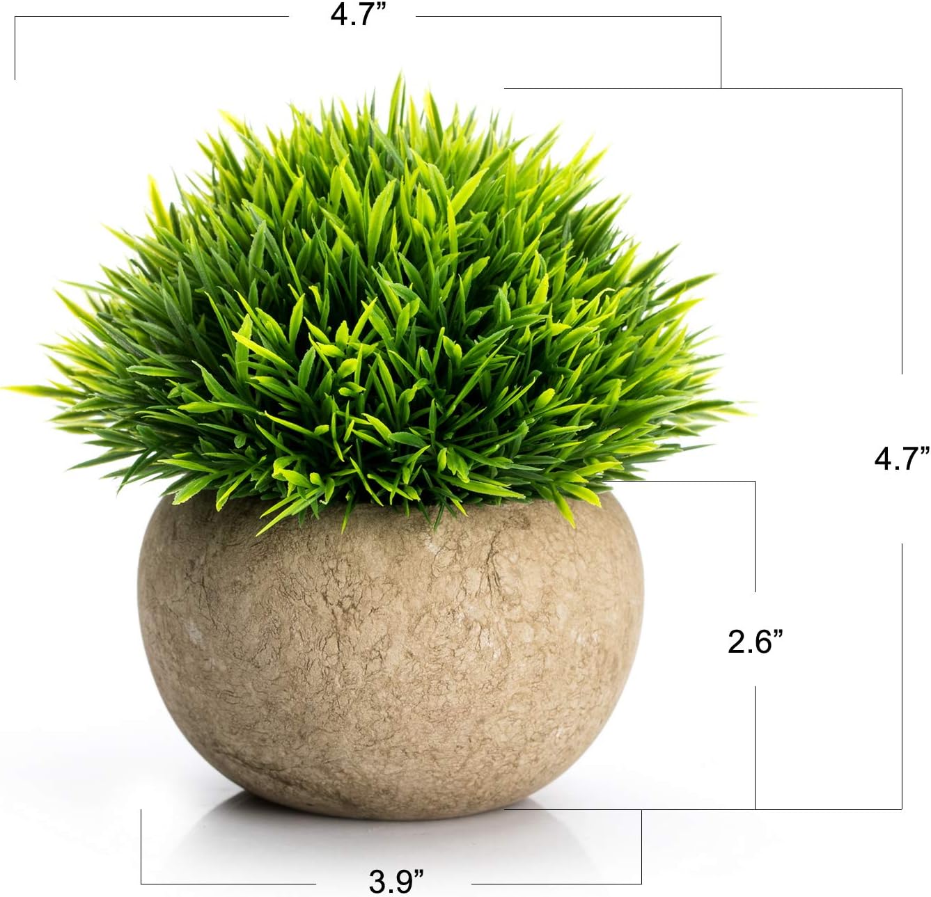 Velener Mini Sage Green Potted Boxwood Topiary Artificial Plants for Home Decor Indoor, Farmhouse House Plant Office Small Desk Shelf Apartment Coffee Bar Bathroom Decor Guest Room, Small Fake Plant