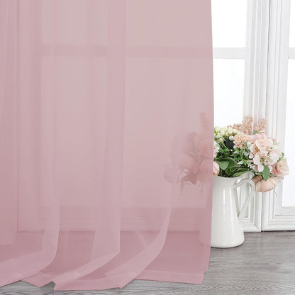 Chyhomenyc Sheer White Valances for Windows 2 Pack, Small Window Curtains for Living Room Bathroom Cafe Laundry Basement, Modern Top Dual Rod Pocket Voile Curtain, 42W x 14L inches, White - Colors C