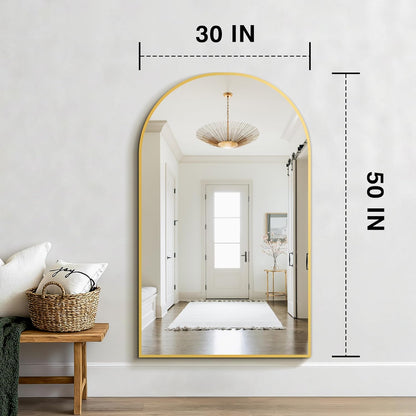 FICTOR Bathroom Mirror for Wall, Arched Vanity Bathroom Mirror for Over Sink, Metal Framed with HD Shatter-Proof Glass for Entryway, Living Room,Bedroom(2 Pack 24” x 36”, Black)