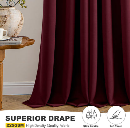 MIULEE Blackout Curtains for Bedroom Living Room 2 Panels, Thermal Insulated Room Darkening Drapes Grommet Noise Reducing Light Blocking Window Treatments 63 Inches Long 40x63 Inch Black - Colors A