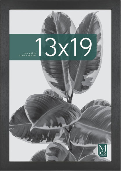 MCS Studio Gallery 16x24 Poster Frame Black Woodgrain Engineered Wood, Vertical & Horizontal Wall Hanging Large Picture Frame for Photos, Posters & Art Prints (1-Pack)