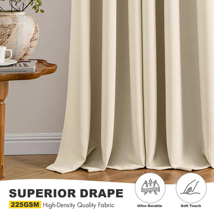 MIULEE Blackout Curtains for Bedroom Living Room 2 Panels, Thermal Insulated Room Darkening Drapes Grommet Noise Reducing Light Blocking Window Treatments 63 Inches Long 40x63 Inch Black - Colors B