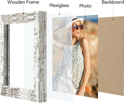 Vittanly 11x14 Picture Frame, Display Pictures 8x10 with Mat or 11x14 without Mat, Photo Frame for Wall Mounting, Black, 1 Pack - Colors B