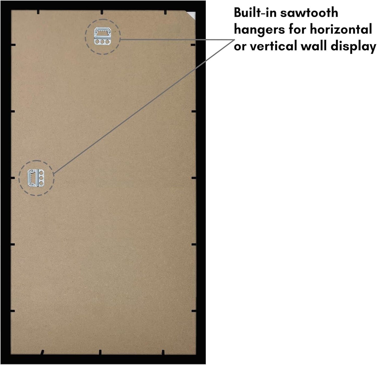 Americanflat 12x18 Poster Frame with Shatter-Resistant Glass - Signature Collection - Gallery-Style Frames Made of Engineered Wood - Photo Frame for Wall Display - Black - Colors B