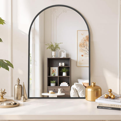Round Wall Mirror 30 Inch Gold Vanity Mirror with Metal Frame, Modern Circle for Bathroom, Entryway, Bedroom, Living Room, Wall Mounted Decorative Mirrors