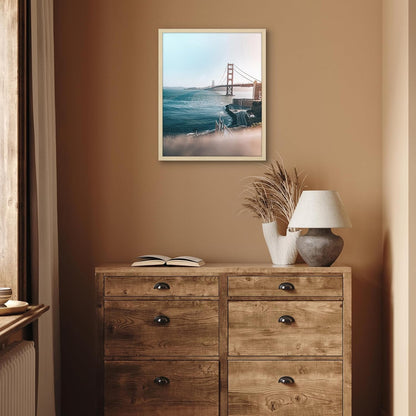 Americanflat 24x36 Poster Frame with Polished Plexiglass - Streamline Collection - Thin Border Picture Frame for Wall Display - Hanging Hardware Included - Black - Colors D
