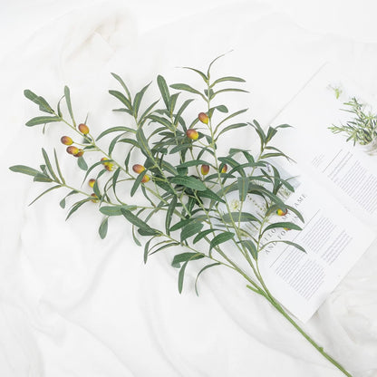 SHACOS 4 PCS 28 inch Artificial Olive Branches for Vases Greenery Olive Stems Faux Tree Branch Twig for Home Wedding Shop Office Garden Decor DIY Floral Crafts