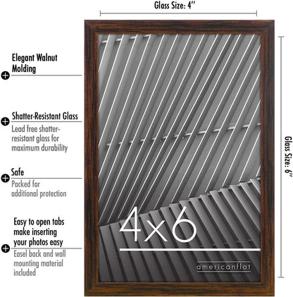 Americanflat 24x36 Poster Frame with Polished Plexiglass - Streamline Collection - Thin Border Picture Frame for Wall Display - Hanging Hardware Included - Black - Colors A