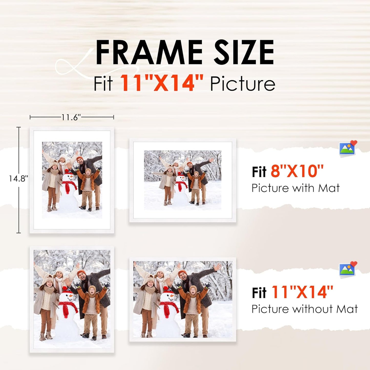 FIXSMITH 10 Pack Picture Frames Collage Wall Decor for Mounting or Tabletop Display, Gallery Wall Frame Set with Two 8x10 Black Frames, Four 5x7 Frames and Four 4x6 Frames, Multi-Pack Photo Frame Set