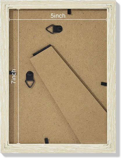 Vittanly 8x10 Picture Frames Set of 9, Shatter Resistant Plexiglass, Display 5x7 Pictures with Mat or 8x10 without Mat, Photo Frames for Wall or Tabletop, Engineered Wood, Black - Colors A