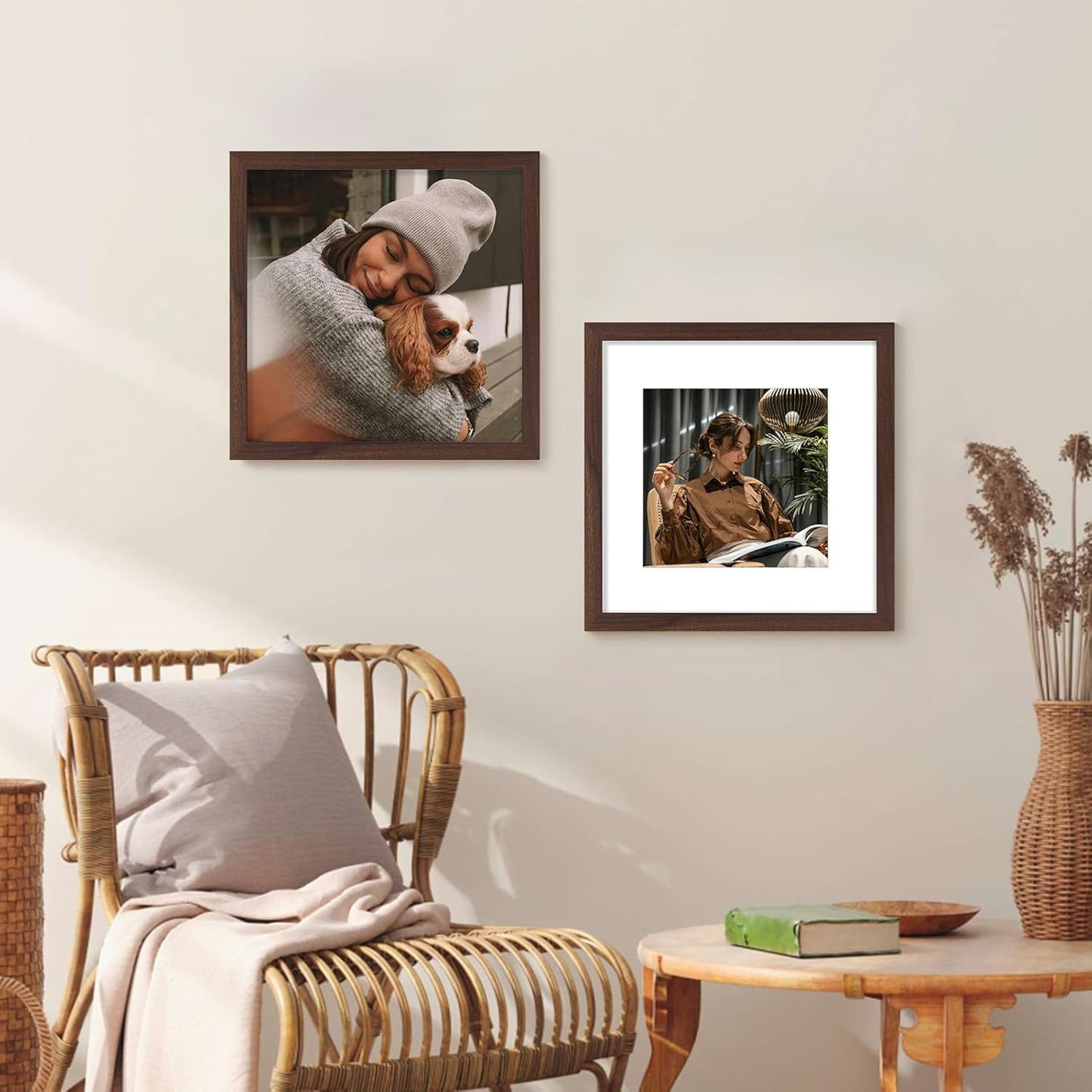 Vittanly 11x14 Picture Frame, Display Pictures 8x10 with Mat or 11x14 without Mat, Photo Frame for Wall Mounting, Black, 1 Pack - Colors B