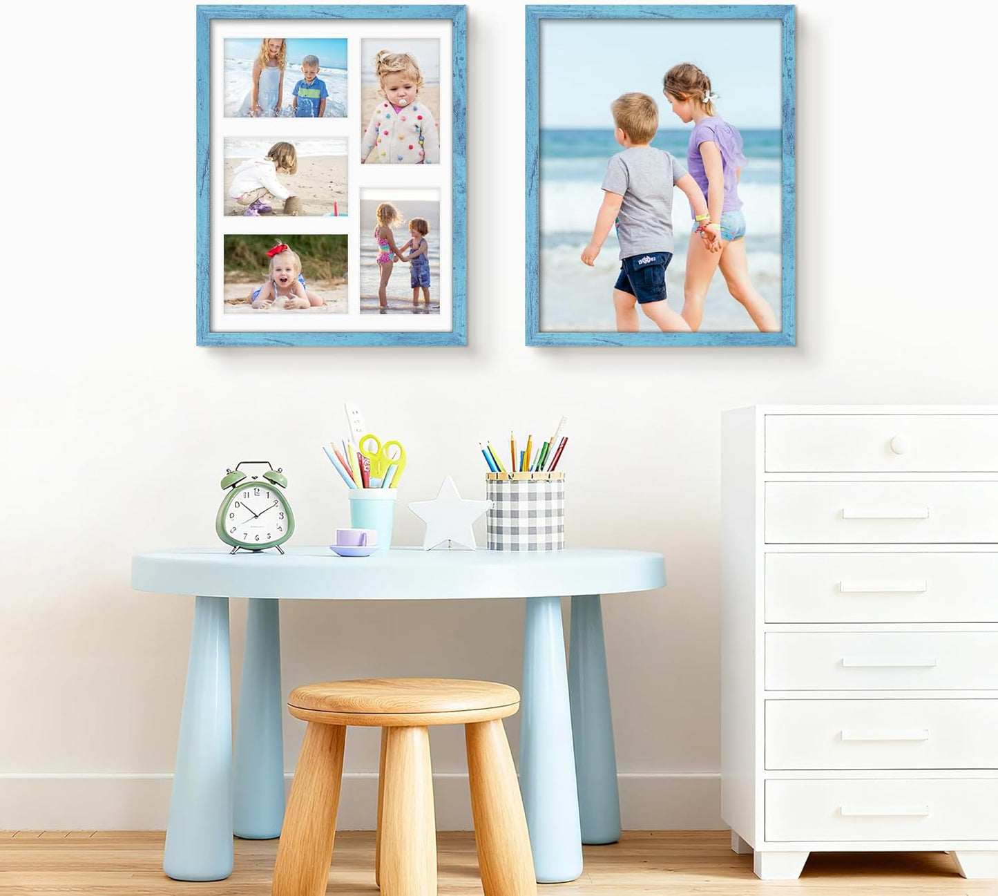 DUENPY 14x26 Collage Picture Frame 4x6 Collage Picture Frame Displays Twelve 4x6 inch Photos Available Horizontal Wall Mounting Display and Vertical Black - Colors A