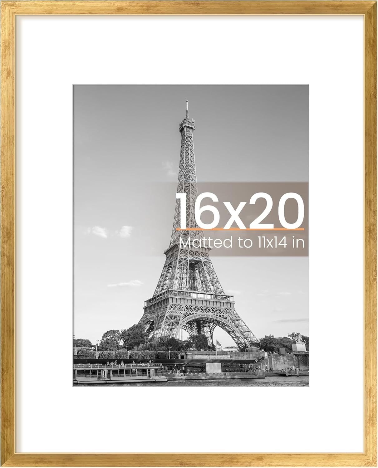 upsimples 8x10 Picture Frame, Display Pictures 5x7 with Mat or 8x10 Without Mat, Wall Hanging Photo Frame, Black, 1 Pack - Colors B