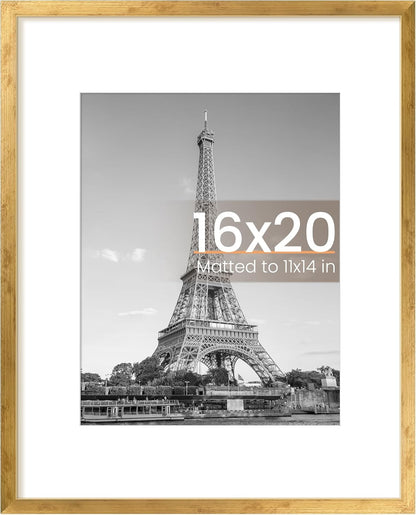 upsimples 8x10 Picture Frame, Display Pictures 5x7 with Mat or 8x10 Without Mat, Wall Hanging Photo Frame, Black, 1 Pack - Colors B