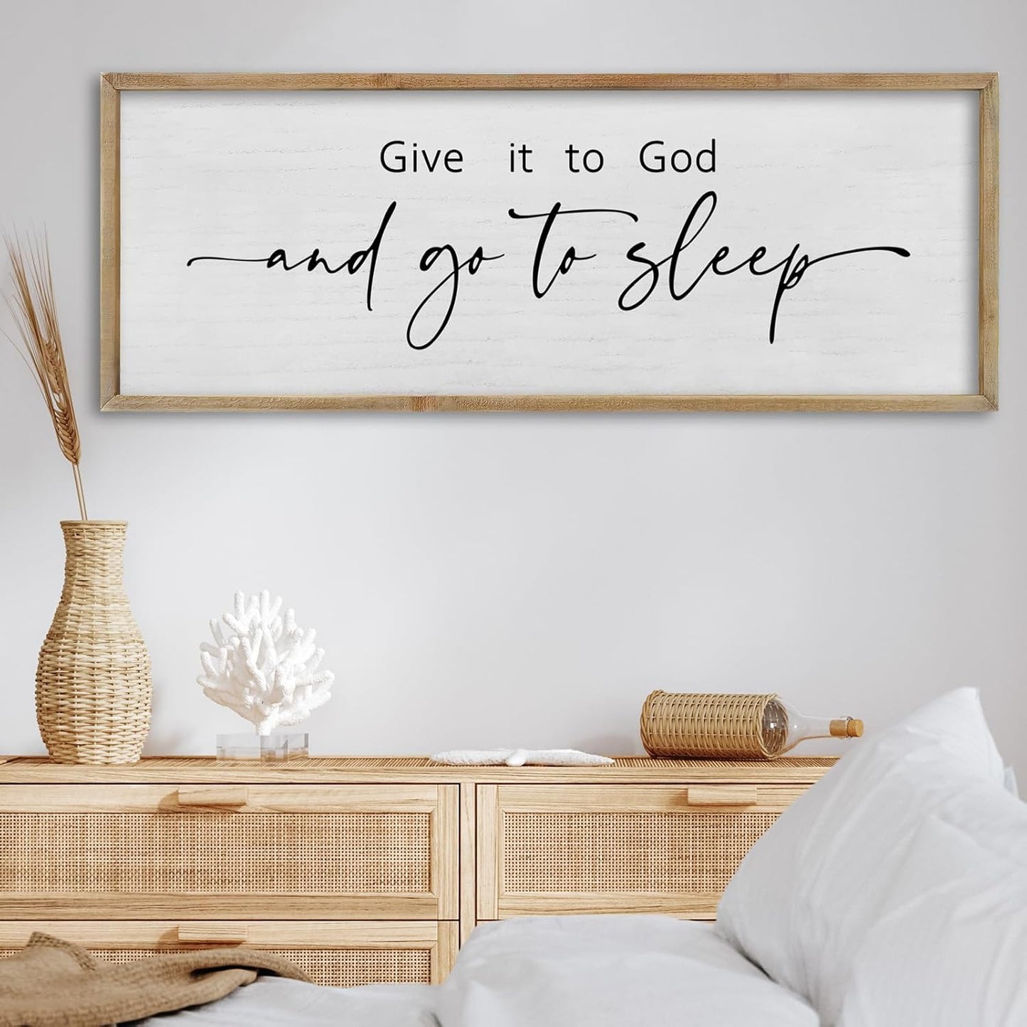 FZMHASLWW Gather Sign Wall Decor 32"×12" Large Wooden Framed for Dining Room Simple Home Kitchen Hanging Art (Wood)
