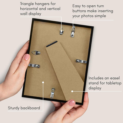 Americanflat 24x36 Poster Frame with Polished Plexiglass - Streamline Collection - Thin Border Picture Frame for Wall Display - Hanging Hardware Included - Black - Colors A