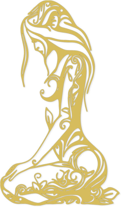 Xedatric Modern Abstract Metal Wall Art-Minimalist Line Sculpture for Bedroom,Living Room,Bathroom-Unique Metal Wall Decor for Home & Office