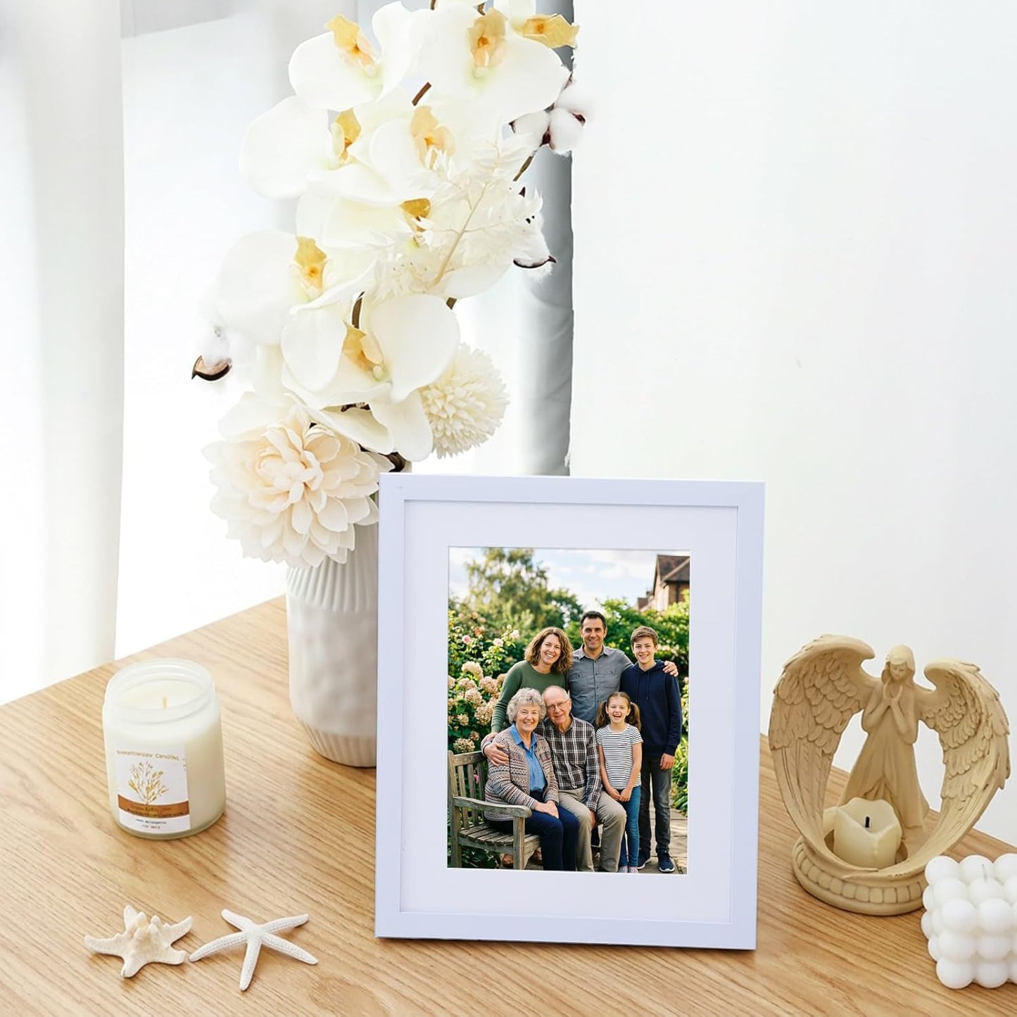 Fixwal Picture Frames Set, Gallery Wall Frame Set Picture Frames Collage 15 Pack for Wall or Tabletop with 8x10 5x7 4x6 Frames, Soft Earth Tones