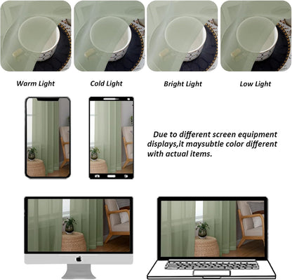 Chyhomenyc Sheer White Valances for Windows 2 Pack, Small Window Curtains for Living Room Bathroom Cafe Laundry Basement, Modern Top Dual Rod Pocket Voile Curtain, 42W x 14L inches, White - Colors A