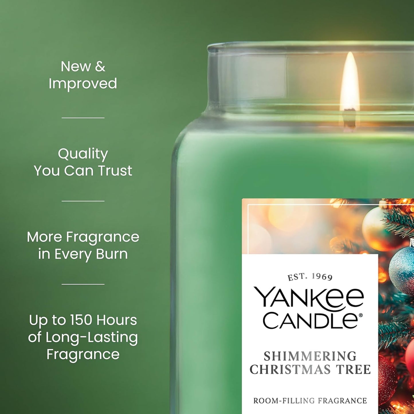 Yankee Candle Balsam & Cedar, Scented Candle, 22oz Large Jar with up to 150 Hour Burn Time, Giftable