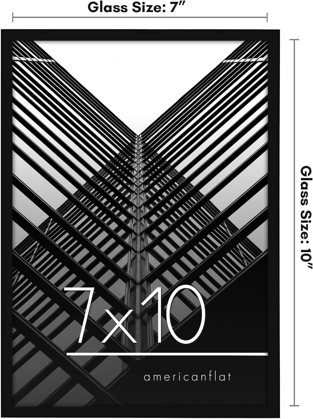 Americanflat 24x36 Poster Frame with Polished Plexiglass - Streamline Collection - Thin Border Picture Frame for Wall Display - Hanging Hardware Included - Black - Colors B
