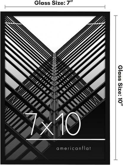Americanflat 24x36 Poster Frame with Polished Plexiglass - Streamline Collection - Thin Border Picture Frame for Wall Display - Hanging Hardware Included - Black - Colors B