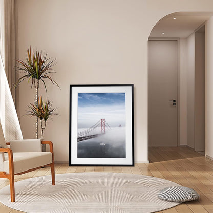 Egofine 12x16 Picture Frame Black, Covered by Plexiglass Made of Solid Wood, Display Pictures 9x12 and 11x14 with Mat or 12x16 Without Mat, for Wall Mounting Photo Frame - Colors B