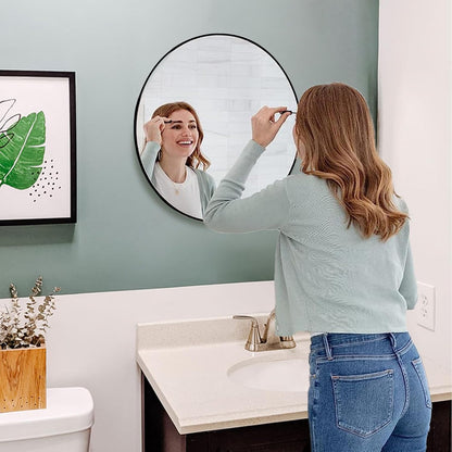 Fabuday Black Circle Mirror for Wall 20 inch - Round Mirrors for Bathroom, Entryway, Living Room, Hallway, Bedroom Decor, Small Matte Framed