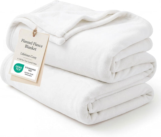 Bedsure GentleSoft Fleece Throw Blanket for Couch Grey - Lightweight Plush Fuzzy Cozy Soft Blankets and Throws for Sofa, Couch, Travel, Camping, 50x60 inches - Colors A